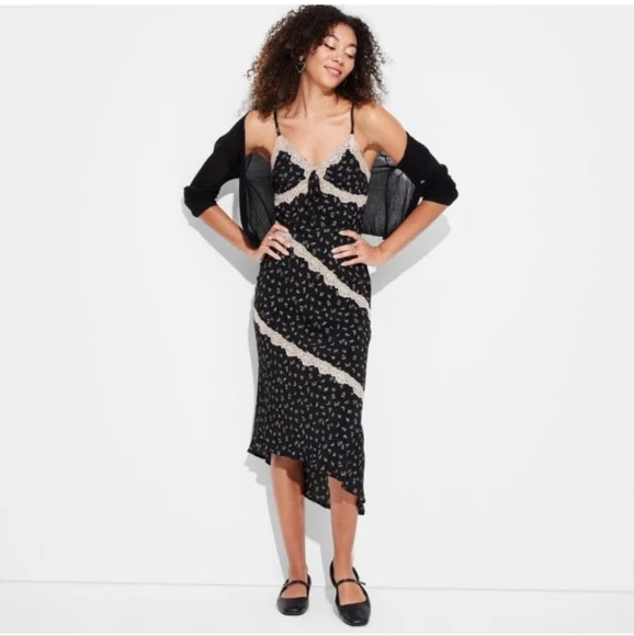 midi lace maternity dress Ivory Fringe Hem Lace Midi Dress